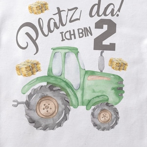 Mikalino Baby / Kinder T-Shirt mit Spruch Ich bin 2 Traktor Kurzarm Shirt für Jungen und Mädchen Geschenkidee Bild 6