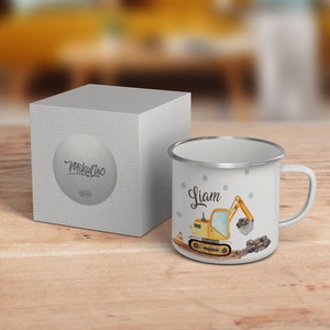 Kindertasse, Emaille Tasse personalisiert, Kinder Tasse mit Namen, Geschenk Kind, Emaille Tasse Kinder, Wunschname, Becher, Emaillebecher Bild 6