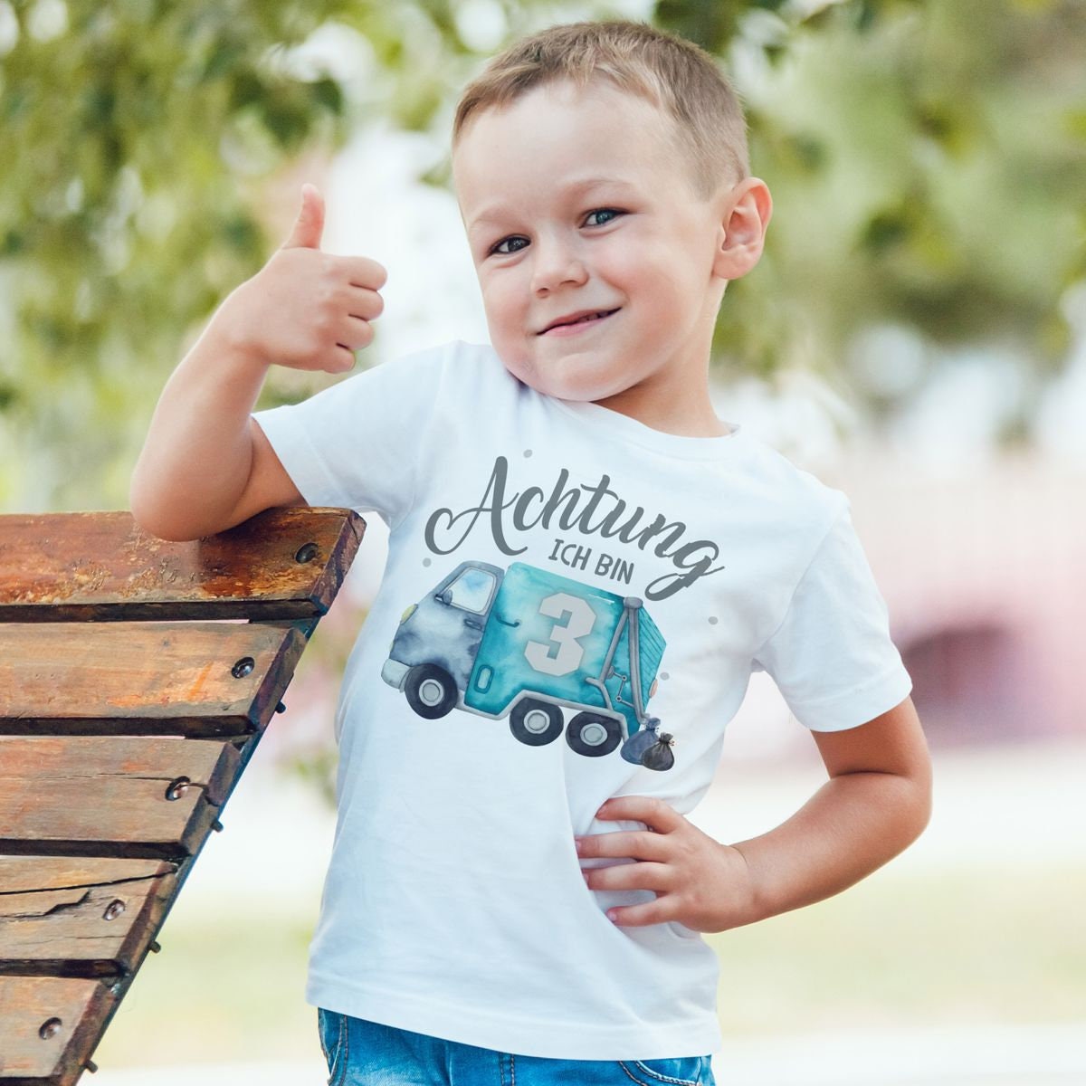 Kinder T-Shirt for Sale mit Müllabfuhr Müllauto Müllwagen von