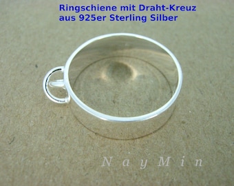 Ringschiene 925er Sterlingsilber Ringrohling - Ring-Größe 56/ 57/ 59 - 1 Stück