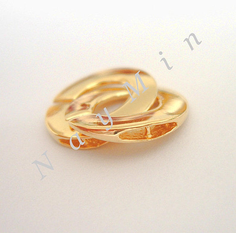 1 Stück Ring-Ring Verschluss 925er Sterlingsilber 14mm Silber Verschlüsse Silber/Gold/ poliert/ mattiert Bild 3