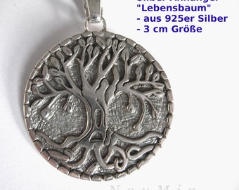 Silber Anhänger 925er Sterlingsilber Massiv - Lebensbaum/ Celest/ Waldgeist - 1 Stück