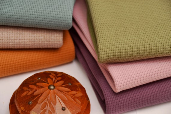 0,5m Waffelstrick Jersey viele Farben Strickstoff Strickjersey Baumwolle Waffeljersey, Wafflejersey