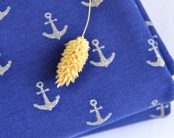 Jersey Anker Stoff Blau Jersey Stoff Anker Herz Stoff STOFFKONTOR