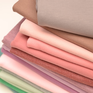 Jersey fabric plain cotton jersey sold by the meter many colors Ökotex jersey fabric