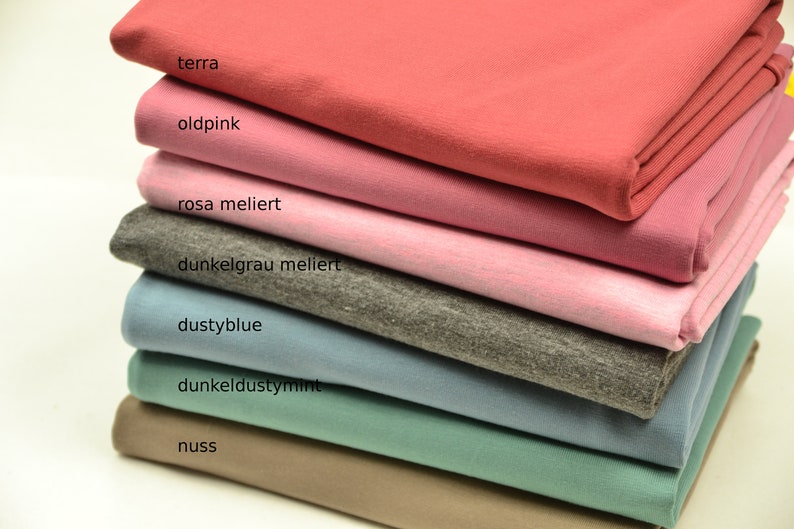 Jersey Stoff uni Baumwolljersey Meterware viele Farben Ökotex Hochwertiger Jerseystoff ab 0,5 Meter Bild 3