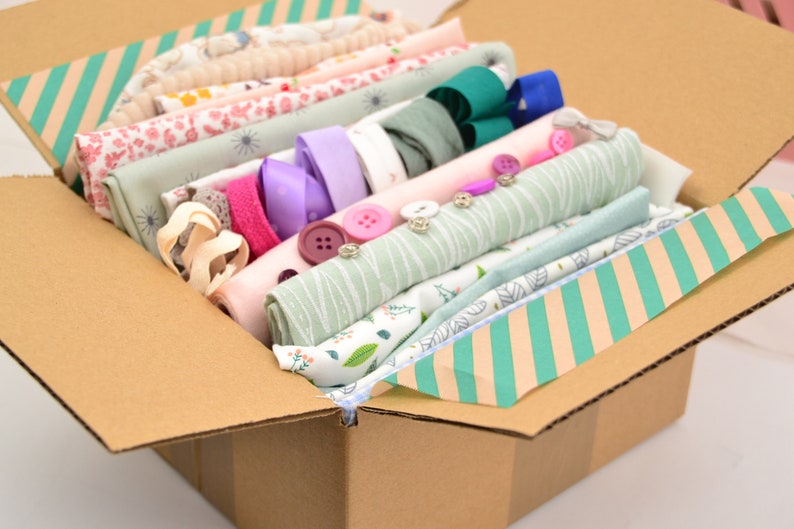 Paquet de restes paquet de tissu paquet surprise restes de tissu jersey tissu de coton tissu pour enfants mousseline image 7