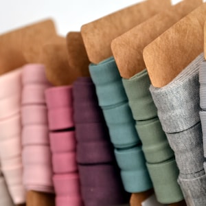 Jersey bias binding 3 m 20 mm various colours to match our jersey fabrics