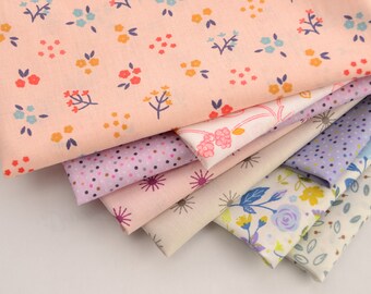 Stoffpaket 8 halbe Stoffe Baumwollstoff Patchwork Quilt Stoff Stoffreste Restepaket