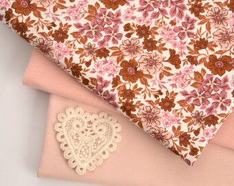 Fabric package jersey flowers plain jersey jersey fabric cuffs savings package children's fabric embroidery heart