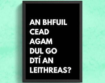 An bhfuil cead agam dul go dtí an Leithreas Print