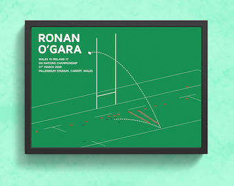Ronan O'Gara Drop Goal v Wales 2009 Print