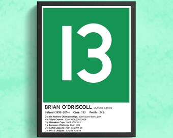 Brian O'Driscoll Jersey Print