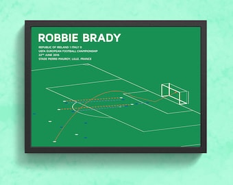 Robbie Brady Goal v Italy Euro 2016 Print