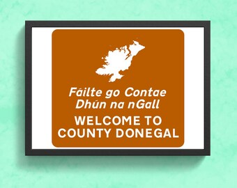 County Donegal Road Sign Print