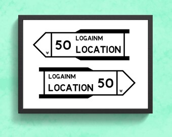 Stampa personalizzata del cartello stradale a doppio dito anni '60