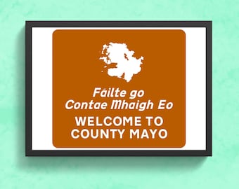 County Mayo Road Sign Print