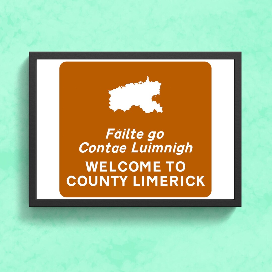 County Limerick Road Sign Print - Etsy