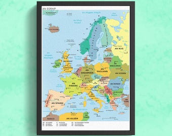 Irish Map of Europe (Léarscáil na hEorpa)