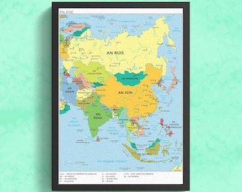 Mappa irlandese dell'Asia (Léarscáil na hÁise)