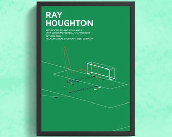 レイ・ホートンのゴール（イングランド戦、ユーロ88） プリント