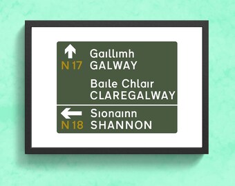 N17 1980s Road Sign Print