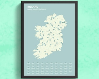 Ireland Gaelic Games Stadiums Map