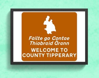 County Tipperary Road Sign Print