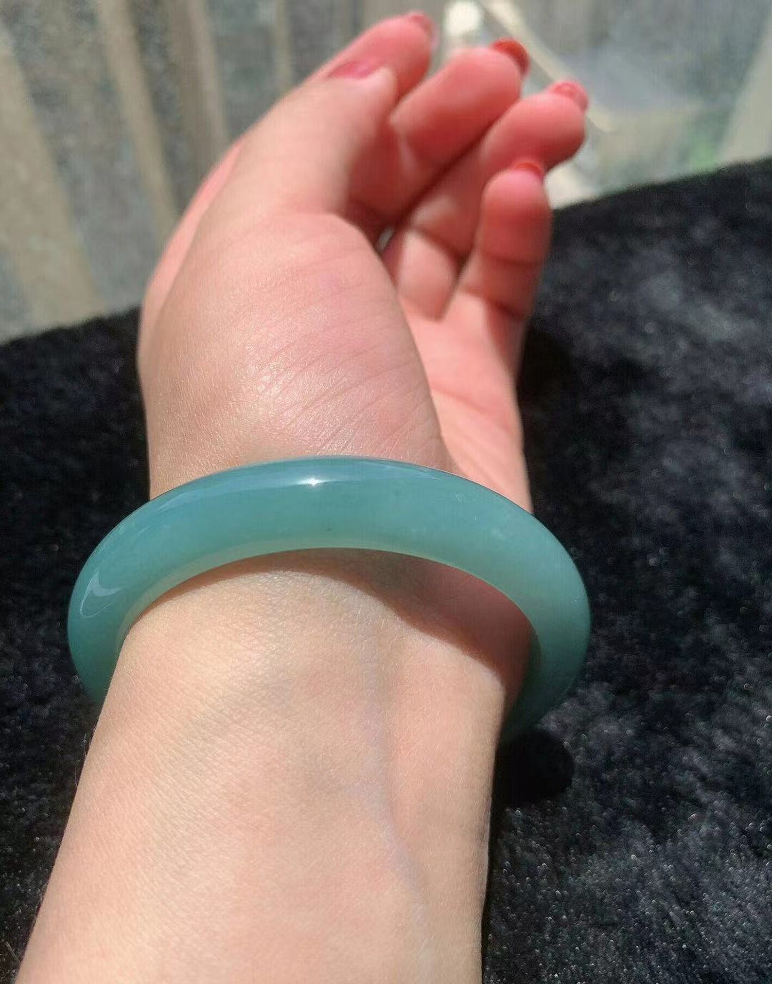 blue jadeite bangle