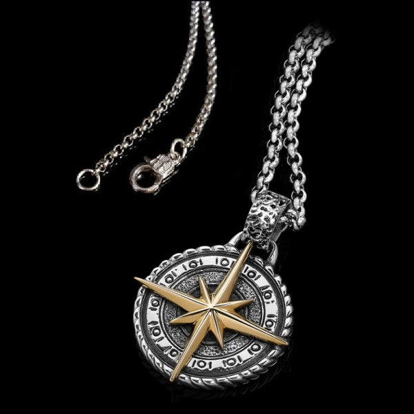 Compass Necklace Etsy