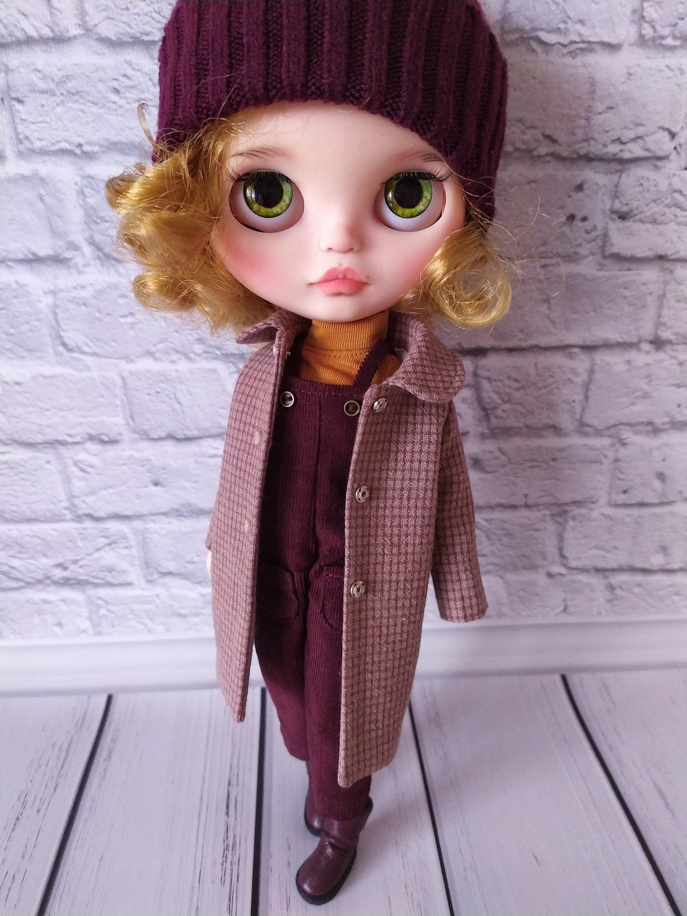 Brown coat for Blythe doll clothes for Blythe doll Etsy