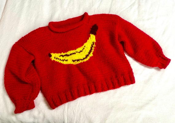 【KOOLOSET】Gaen Cropped Balloon Flight Jumper Chunky Cropped Banana Jumper - Etsy