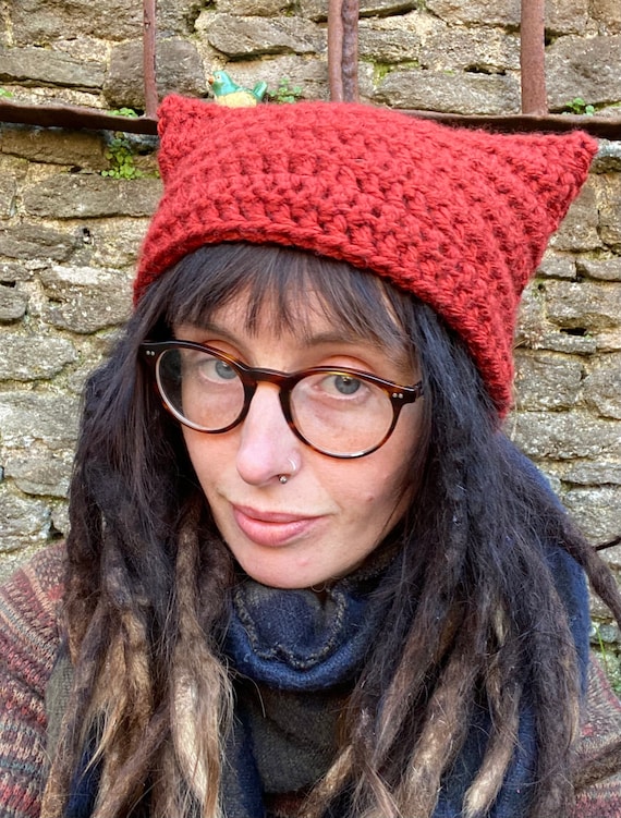 Crochet Cat Ear Beanie - Etsy Canada