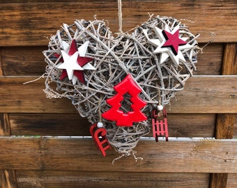 Classic door wreath Christmas wreath Christmas wreath Christmas decoration wreath heart