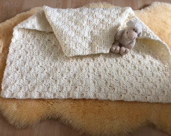 Crochet ceiling corner to corner-Baby blanket 60 x 60 cm handmade