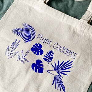 Aesthetic tote bag, plant bag, plant lovers bag, cute tote bag, grocery tote bag, plant tote, cute bag, reusable bag, gifts for plant lovers