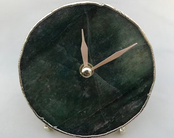 Sage Green Agate Desk/Wall Clock/Personalised Momento