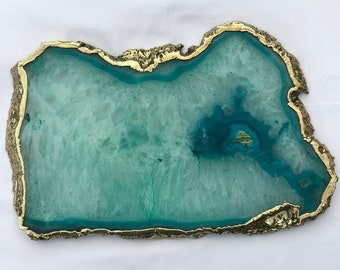 Large Aqua Agate Cheeseplatter/Tray/Personalised Momentos/Sign Boards