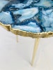 Blue Agate Organic Edge Side/Coffee Table 