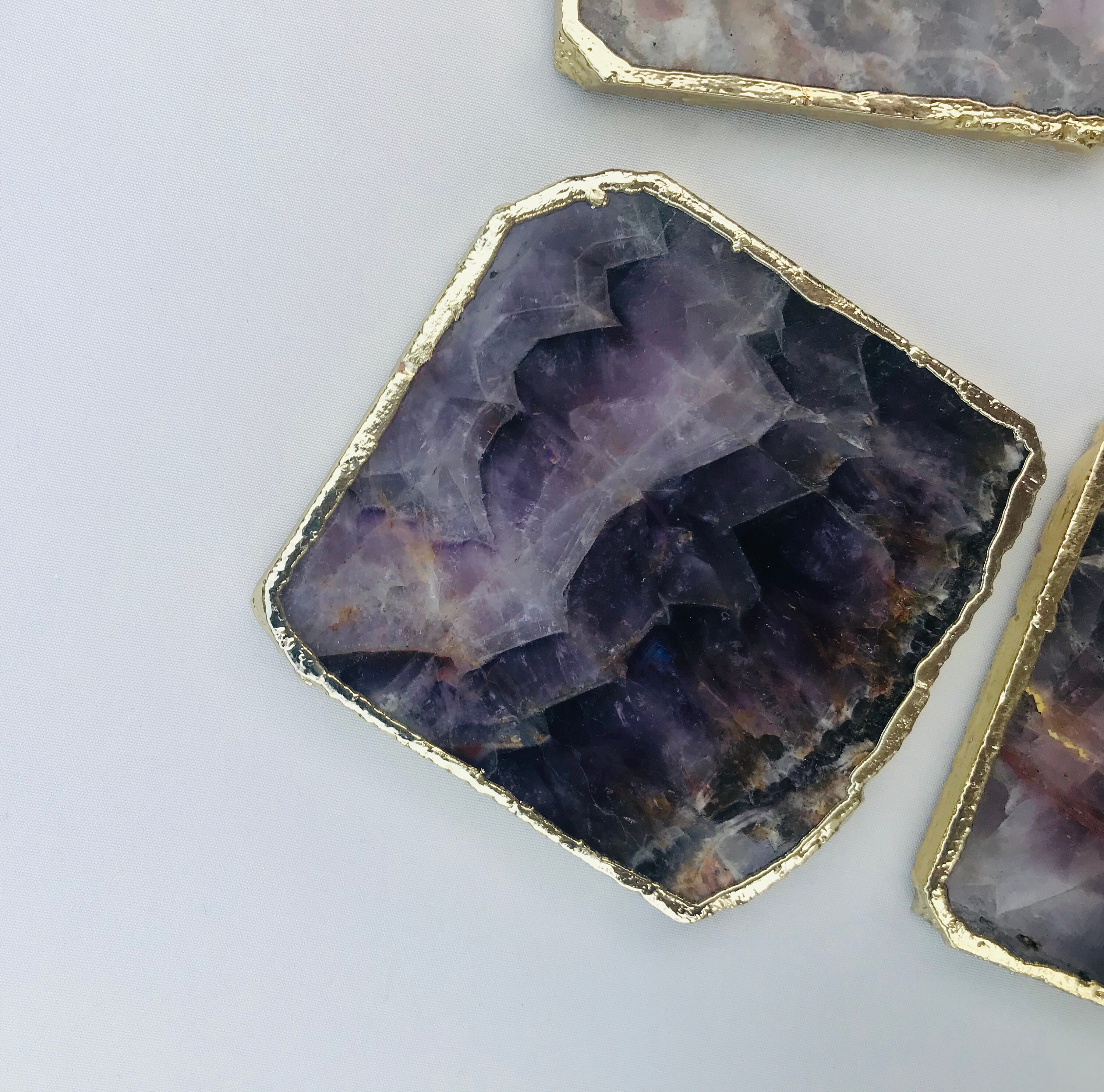Amethyst Set of 4 Large Coasters/Personalised Momentos Etsy