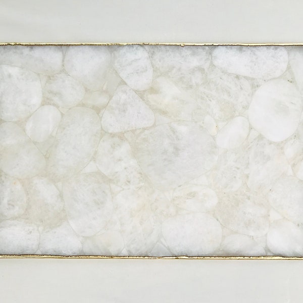 Large White Crystal Agate Cheese Platter/Tray/Personalised Momentos/Sign Boards