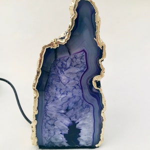 Blue Agate/Gemstone/Lamp/Desk/Night Light image 1