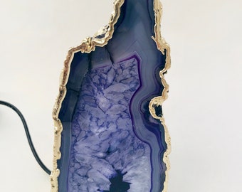 Blue Agate/Gemstone/Lamp/Desk/Night Light