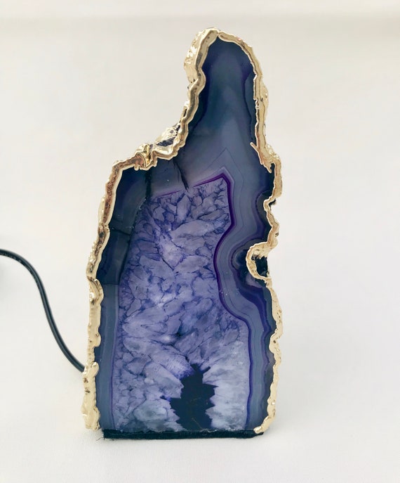 Blue agate sale lamp
