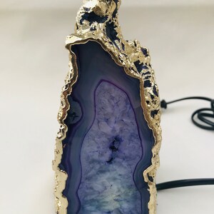 Blue Agate/Gemstone/Lamp/Desk/Night Light image 5