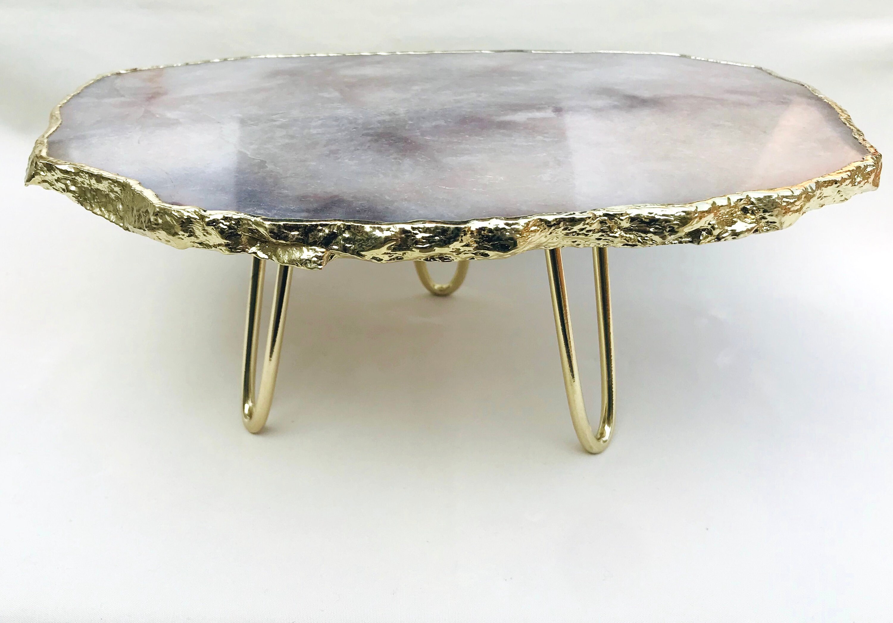 Grey Agate Quartz Cake Stand/centrepiece/display Stand/tray Etsy