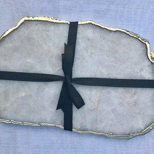 Large White Agate Cheese Platter/Tray/Personalised Momentos/Sign Boards image 2