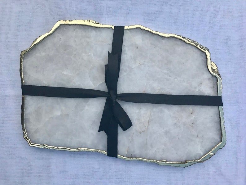 Large White Agate Cheese Platter/Tray/Personalised Momentos/Sign Boards image 2