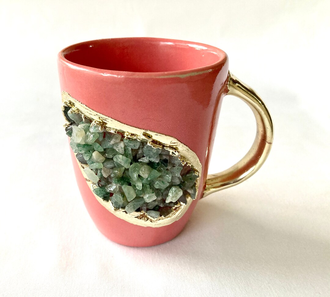 Set of 2 personalised Pink and Gold Ceramic Coffee/tea Mug With Light