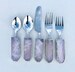 Set of 5 Pieces Rose Quartz/Agate Cutlery 